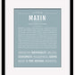 Maxin | Name Art Print