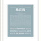 Maxin | Name Art Print