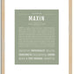 Maxin | Name Art Print