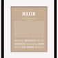 Maxin | Name Art Print