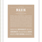 Maxin | Name Art Print