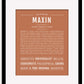 Maxin | Name Art Print