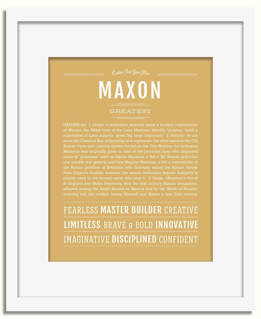 Frame Options | Matte Gold | White Frame, Matted