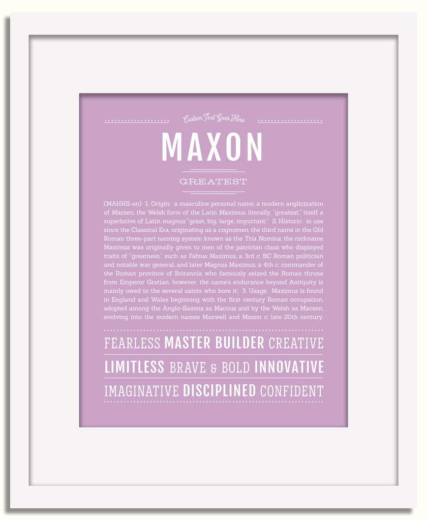 Frame Options | Lilac | White Frame, Matted