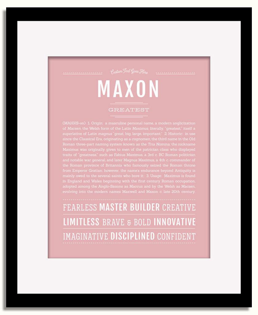 Frame Options | Dusty Rose | Black Frame, Matted