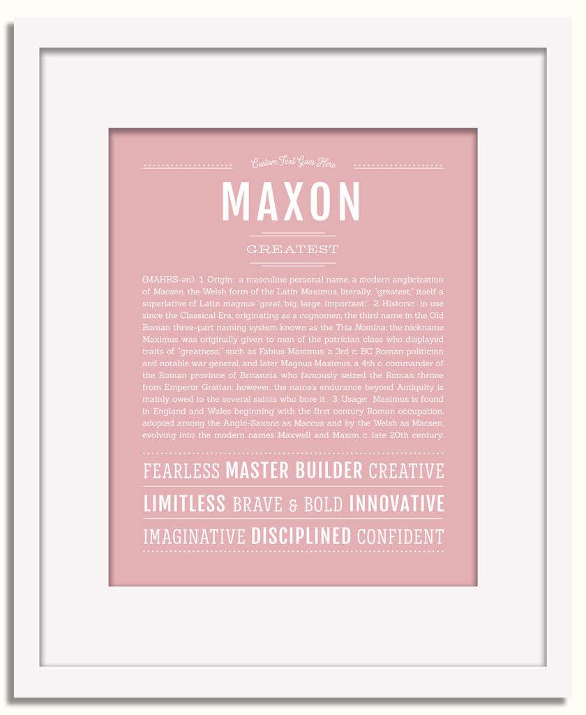 Frame Options | Dusty Rose | White Frame, Matted