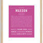 Maxson | Name Art Print