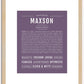 Maxson | Name Art Print