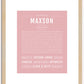 Maxson | Name Art Print