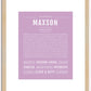 Maxson | Name Art Print