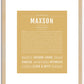 Maxson | Name Art Print