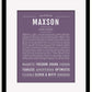 Frame Options | Deep Purple | Black Frame, Matted