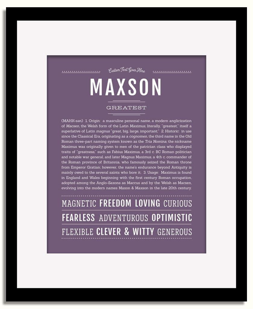 Frame Options | Deep Purple | Black Frame, Matted