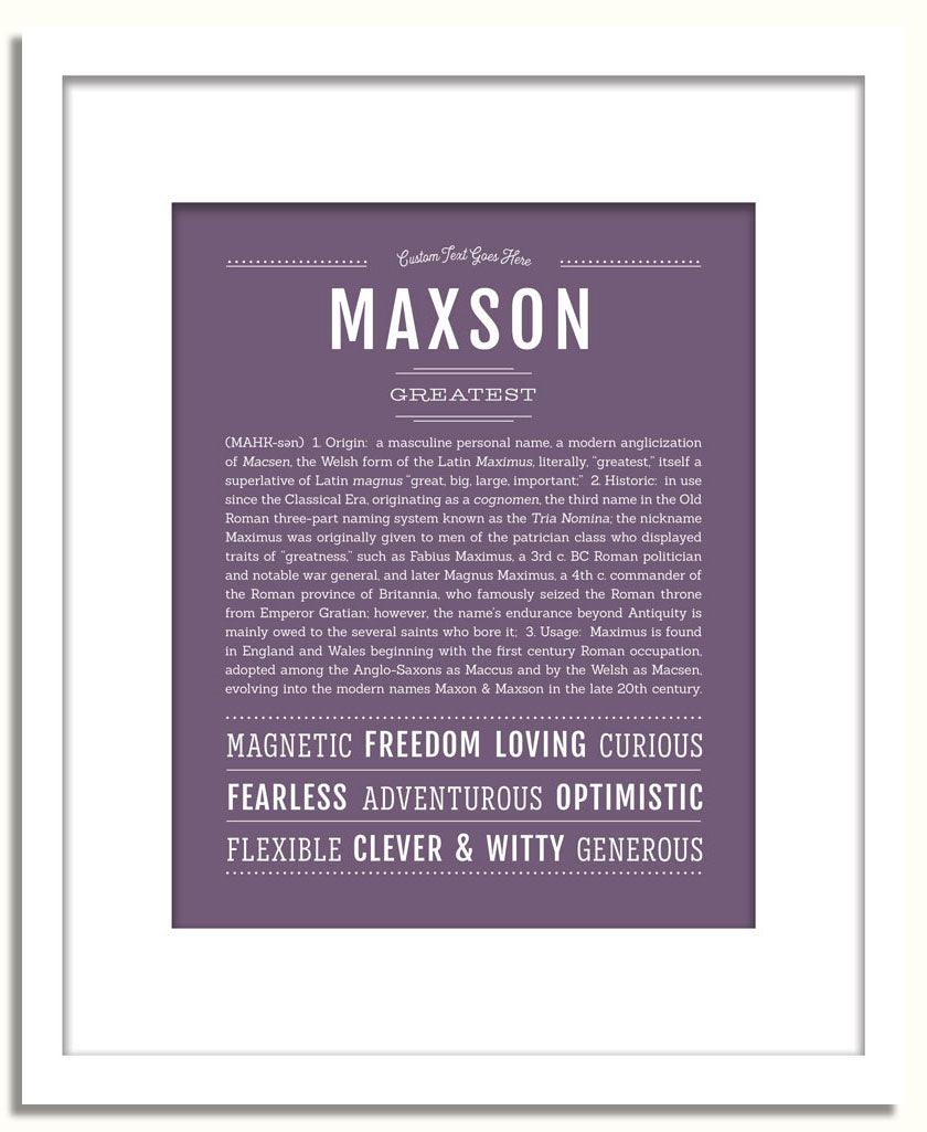 Frame Options | Deep Purple | White Frame, Matted