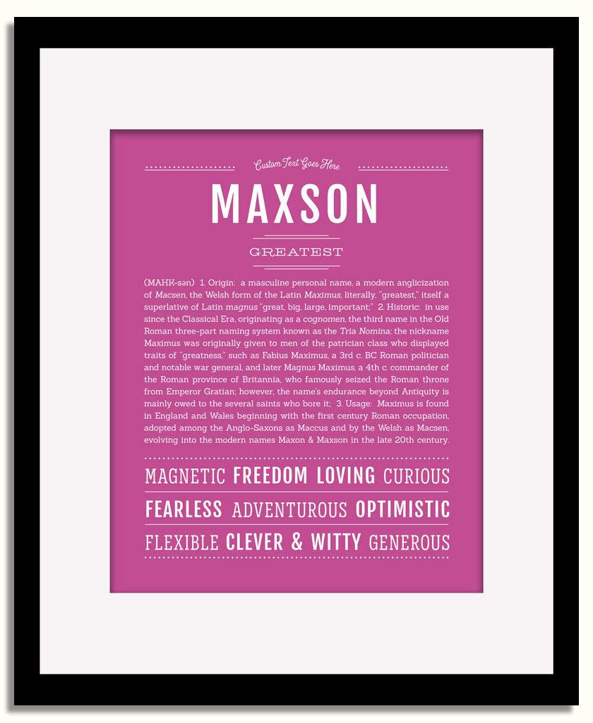 Frame Options | Dark Pink | Black Frame, Matted