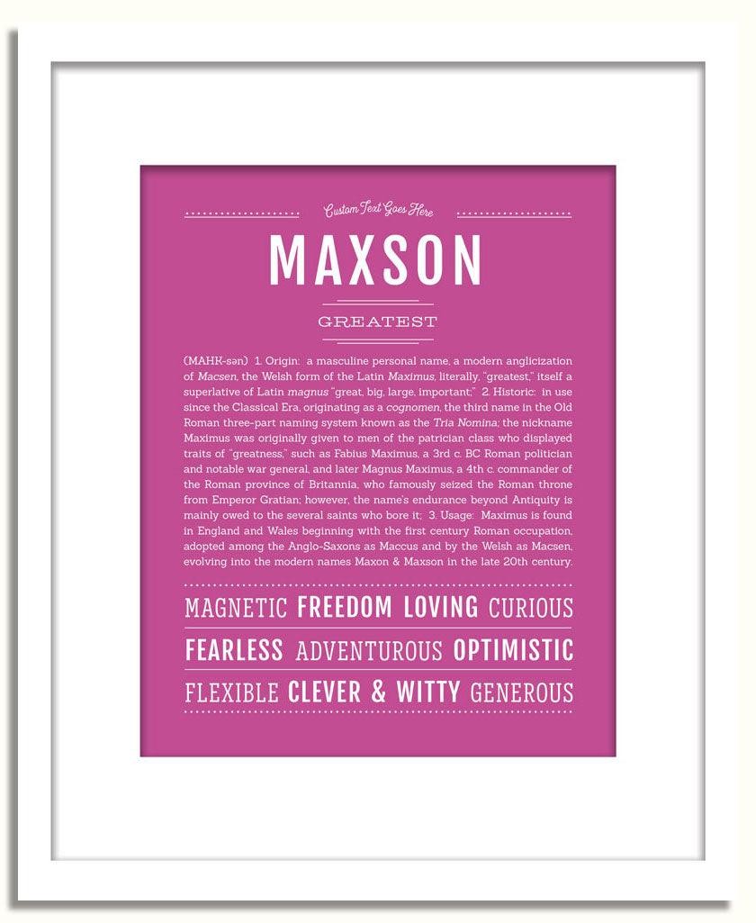 Frame Options | Dark Pink | White Frame, Matted