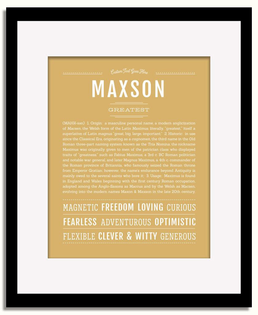 Frame Options | Matte Gold | Black Frame, Matted