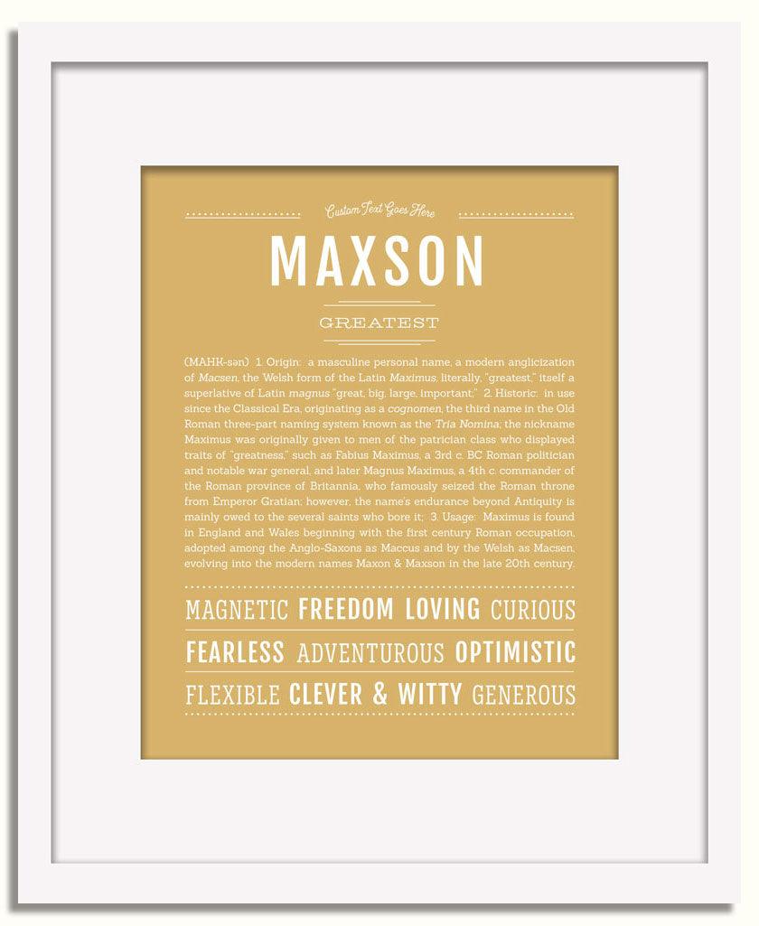 Frame Options | Matte Gold | White Frame, Matted