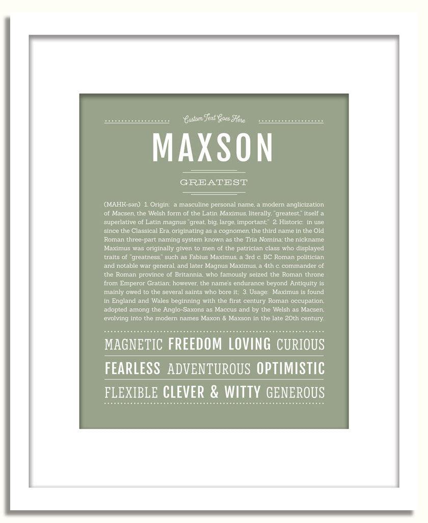 Frame Options | Sage | White Frame, Matted