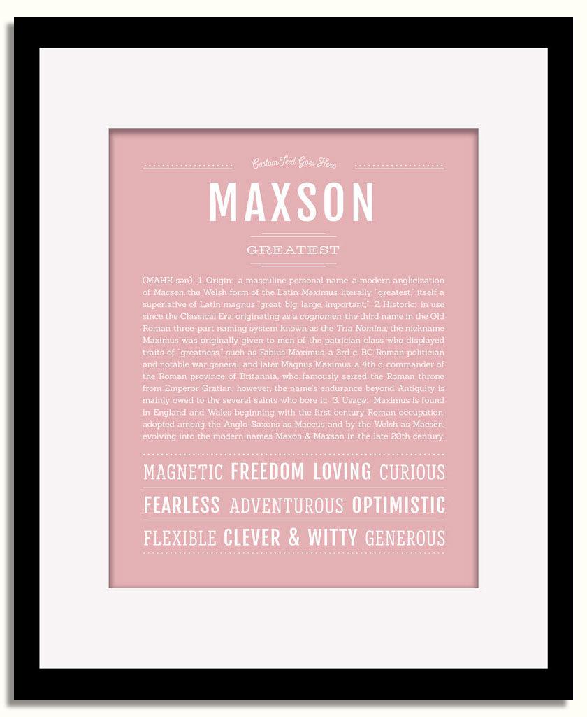 Frame Options | Dusty Rose | Black Frame, Matted