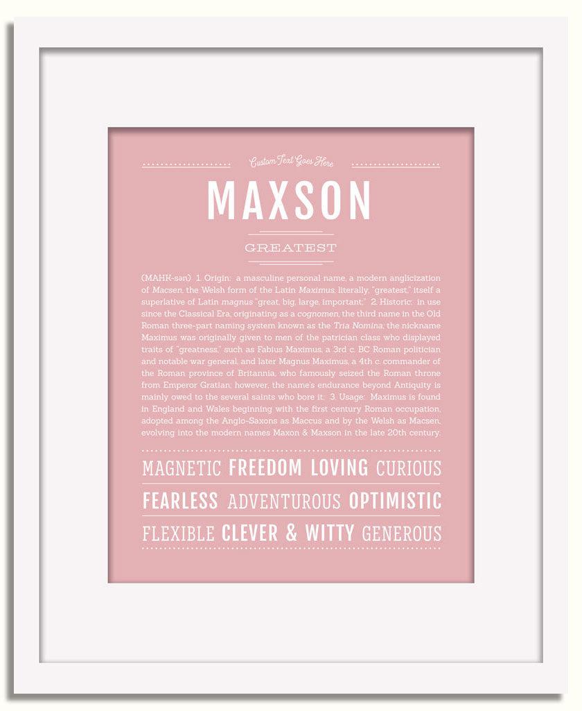 Frame Options | Dusty Rose | White Frame, Matted