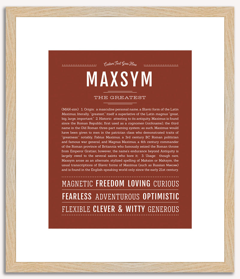 Maxsym | Name Art Print