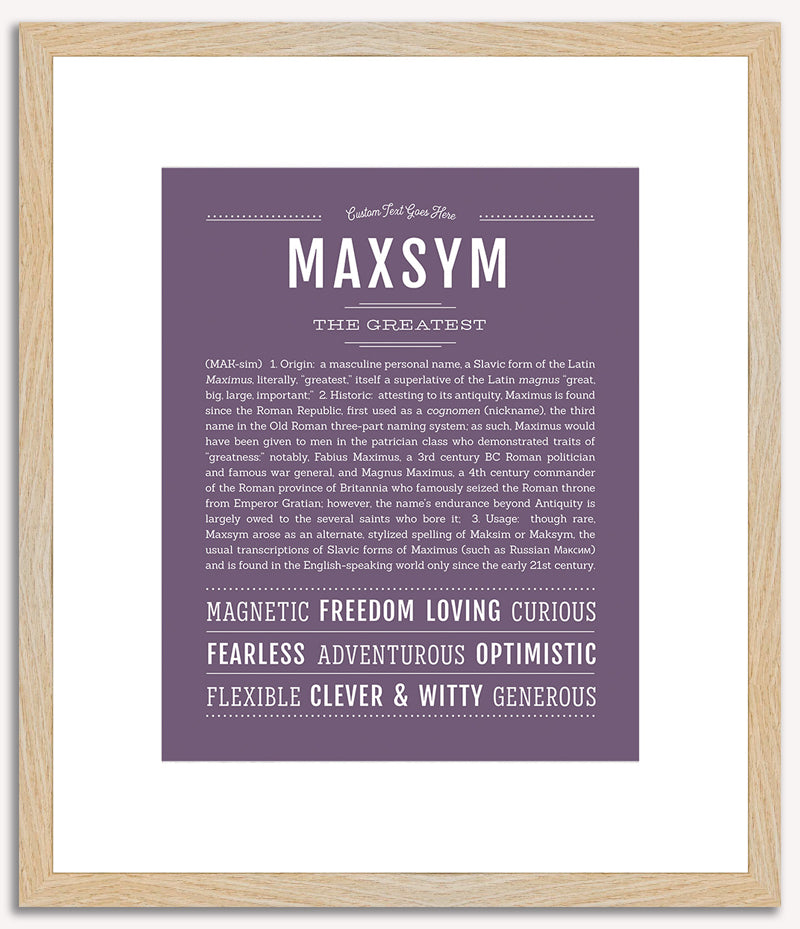 Maxsym | Name Art Print