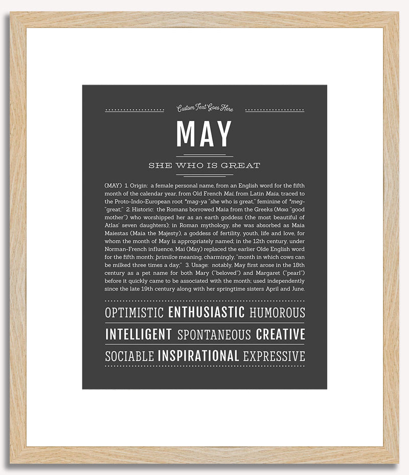 May | Name Art Print