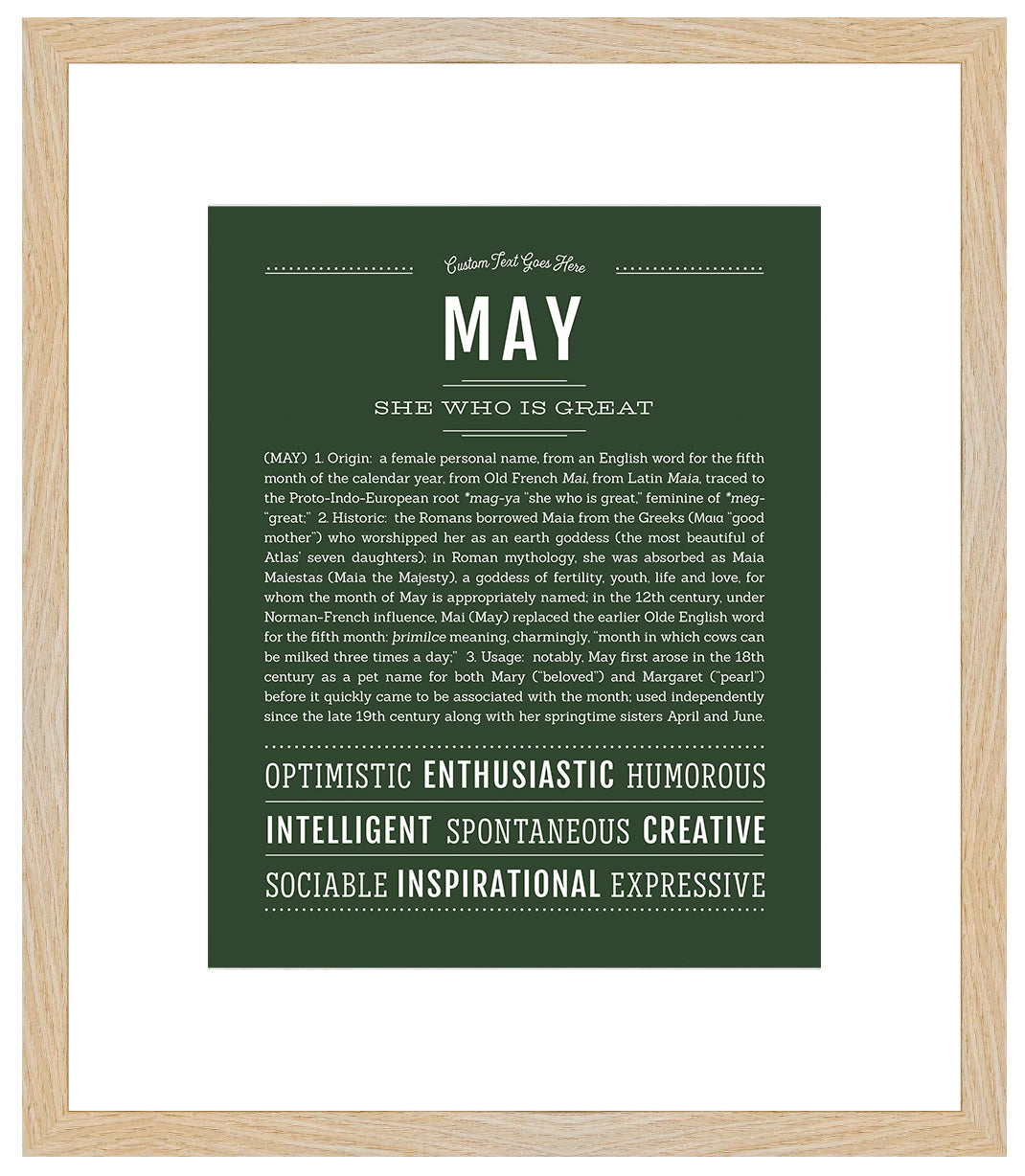 May | Name Art Print