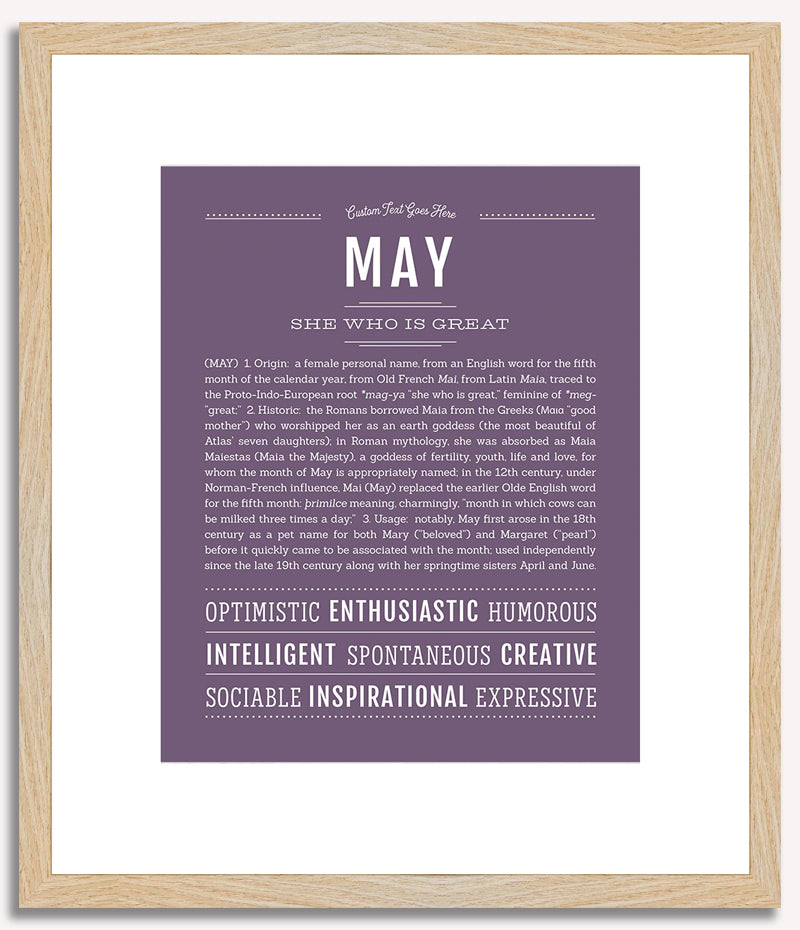 May | Name Art Print