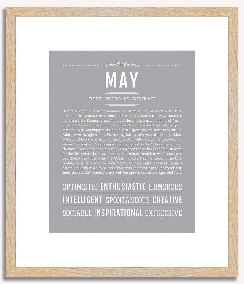 May | Name Art Print