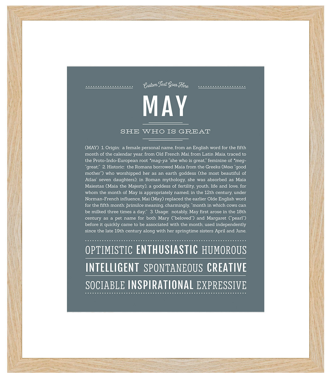 May | Name Art Print