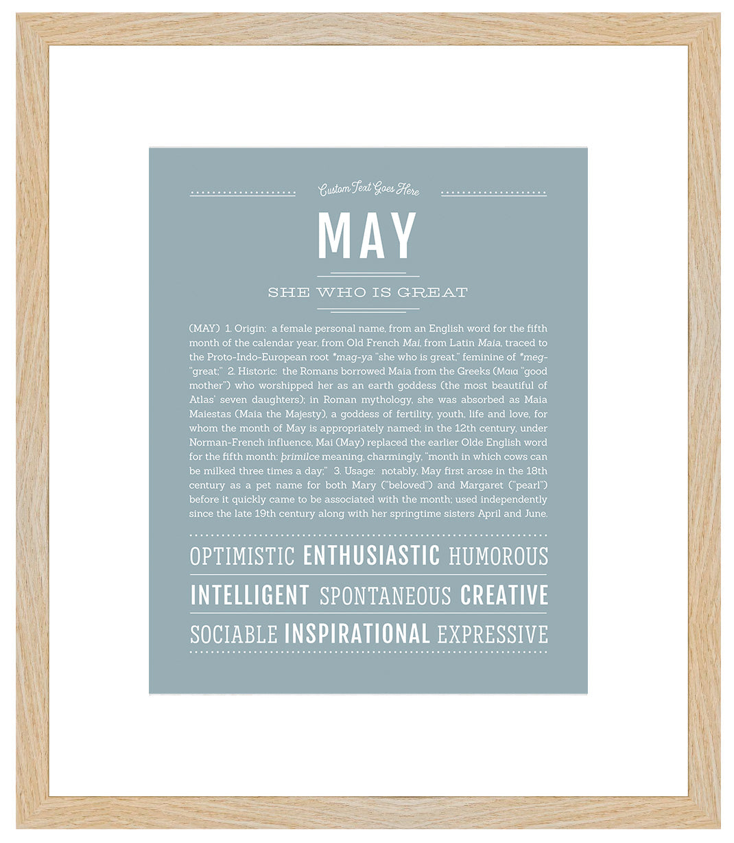 May | Name Art Print