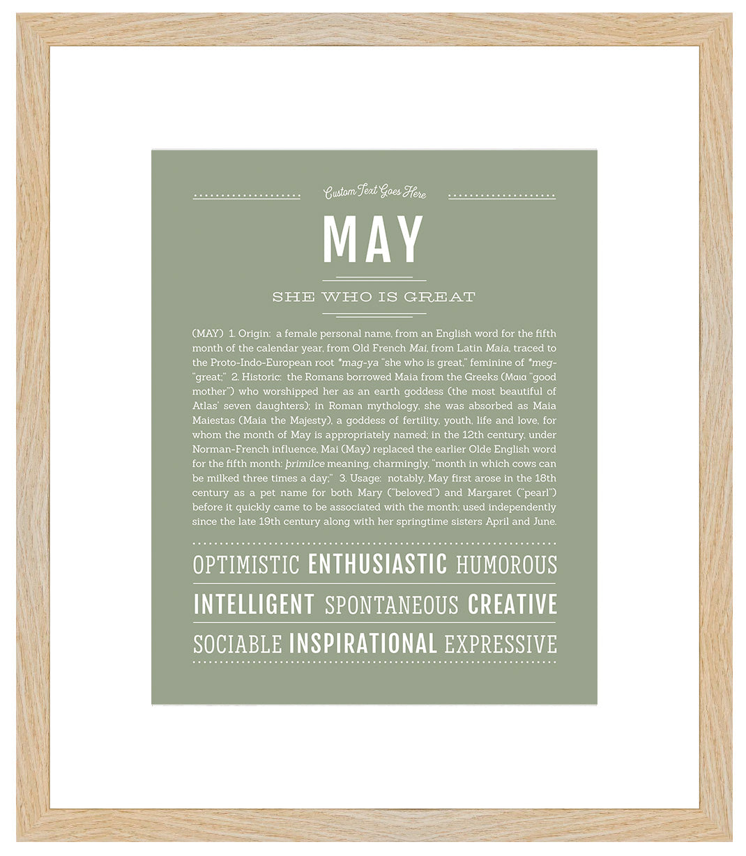 May | Name Art Print