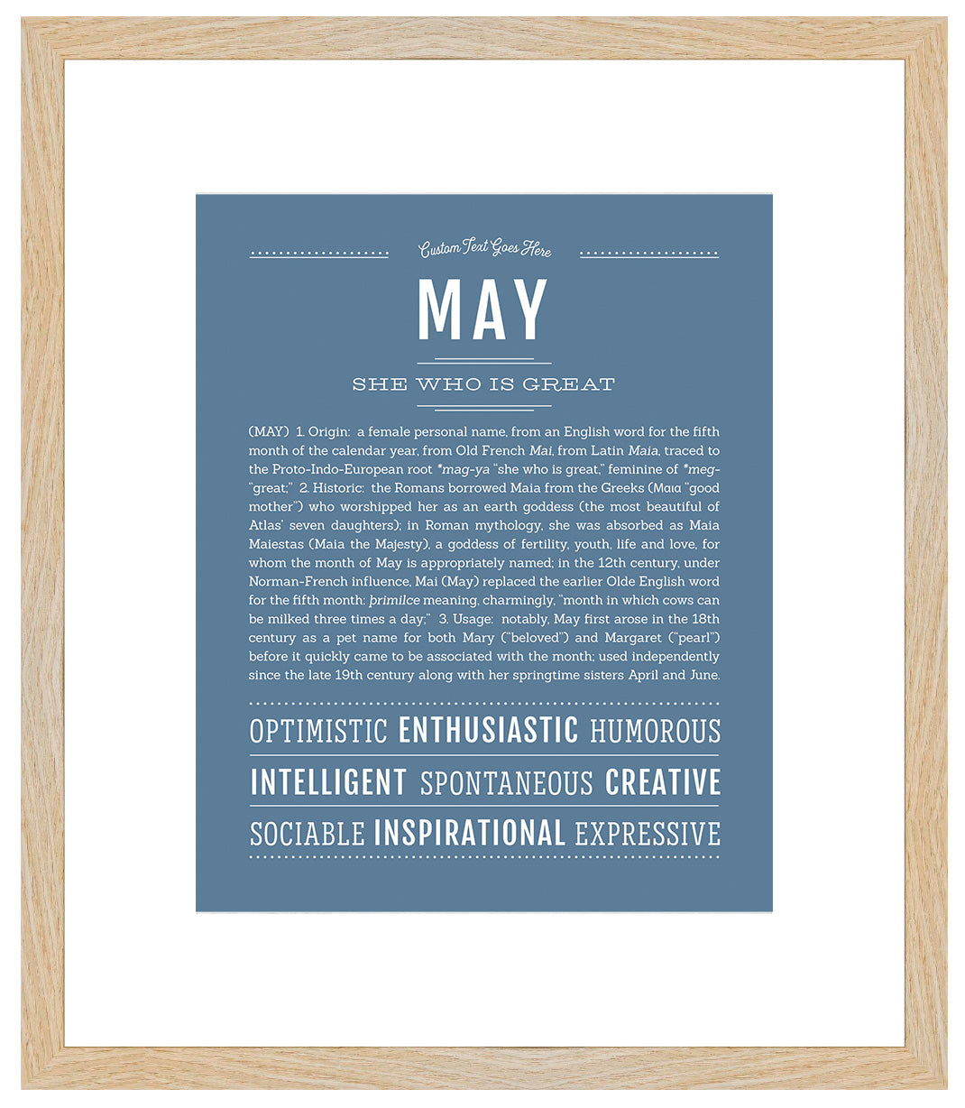 May | Name Art Print