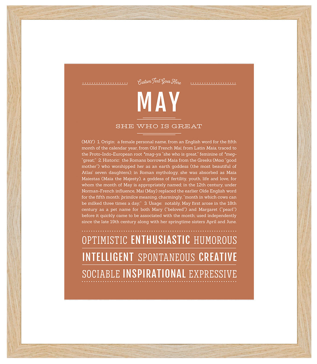 May | Name Art Print