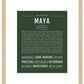 Maya | Name Art Print