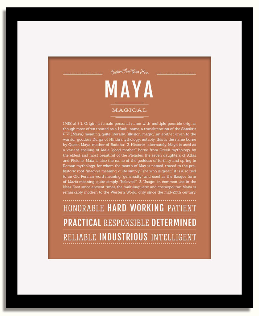 Frame Options | Terra Cotta | Black Frame, Matted