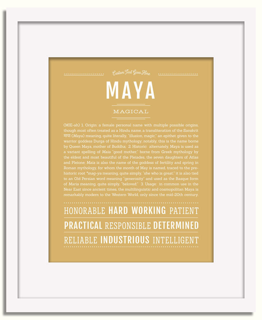 Frame Options | Matte Gold | White Frame, Matted