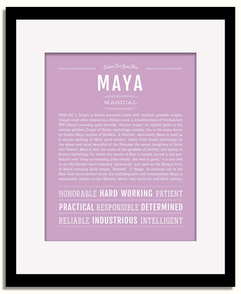 Frame Options | Lilac | Black Frame, Matted