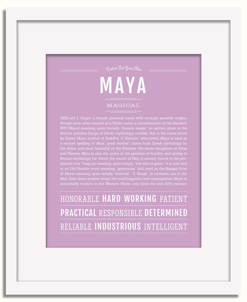 Frame Options | Lilac | White Frame, Matted