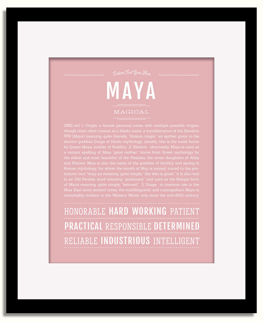 Frame Options | Dusty Rose | Black Frame, Matted