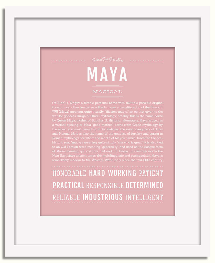 Frame Options | Dusty Rose | White Frame, Matted