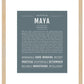 Maya | Name Art Print