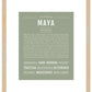 Maya | Name Art Print