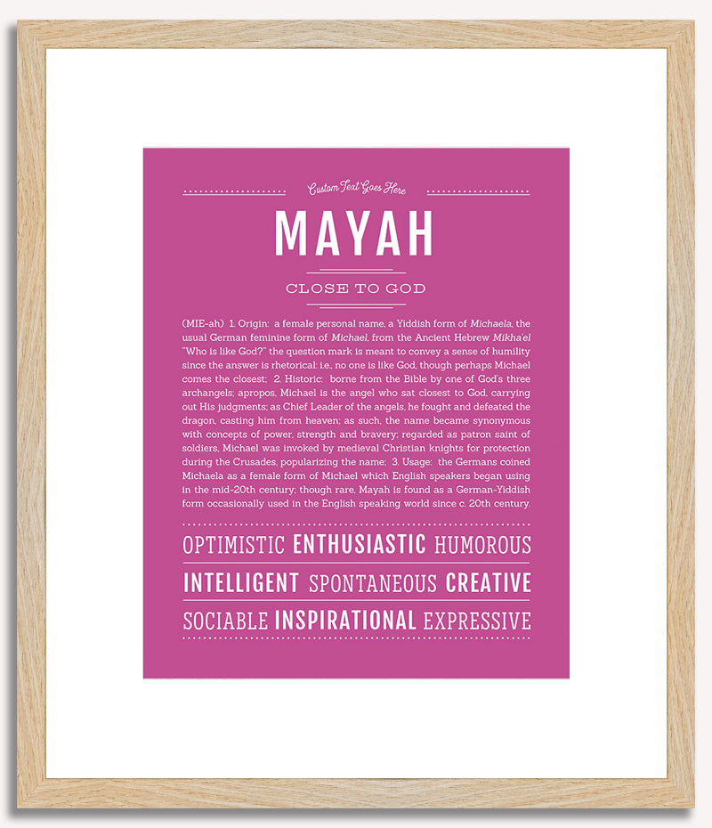 Mayah | Name Art Print