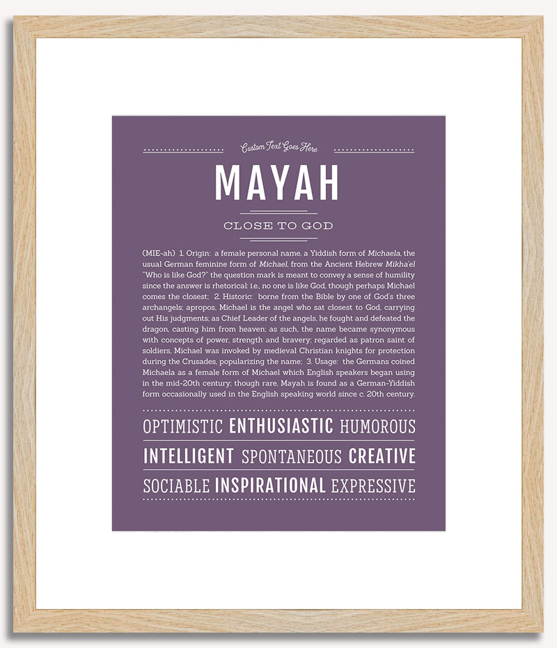 Mayah | Name Art Print