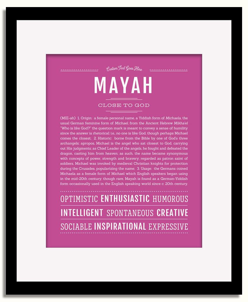 Frame Options | Dark Pink | Black Frame, Matted