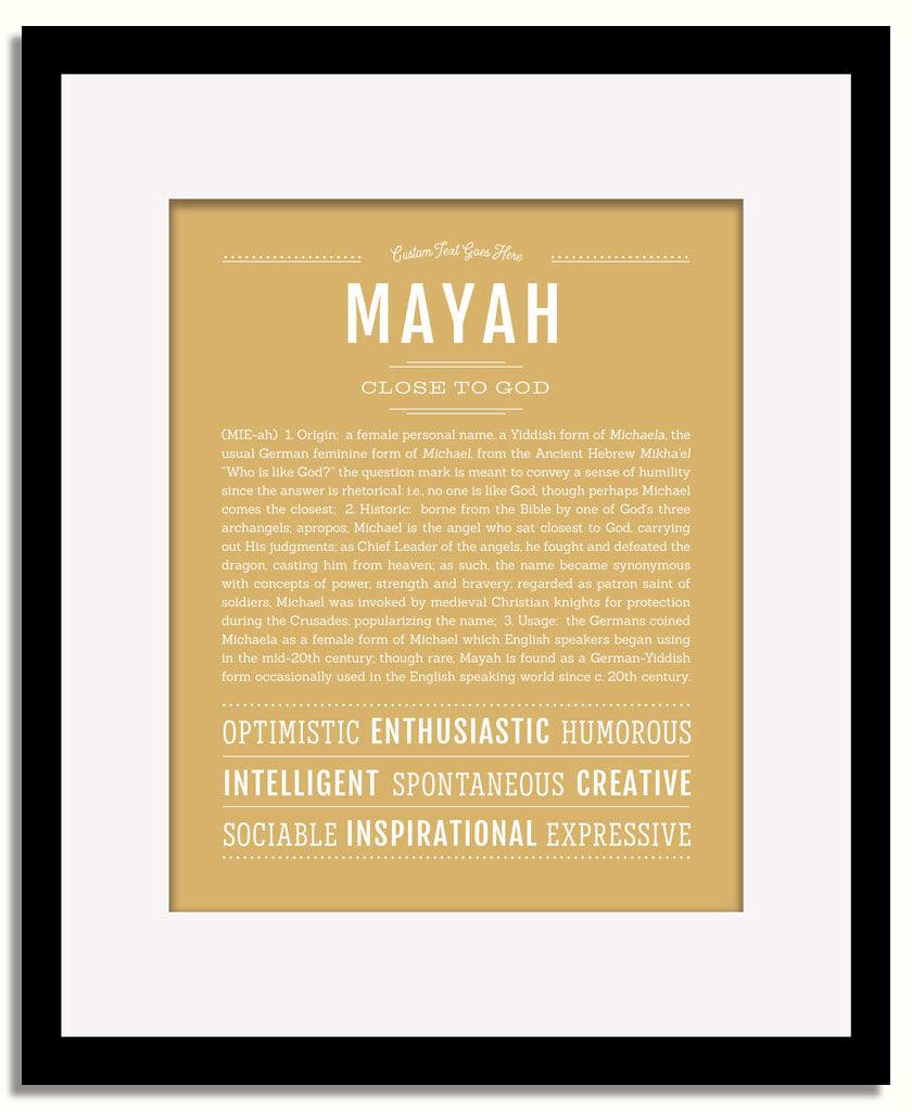 Frame Options | Matte Gold | Black Frame, Matted