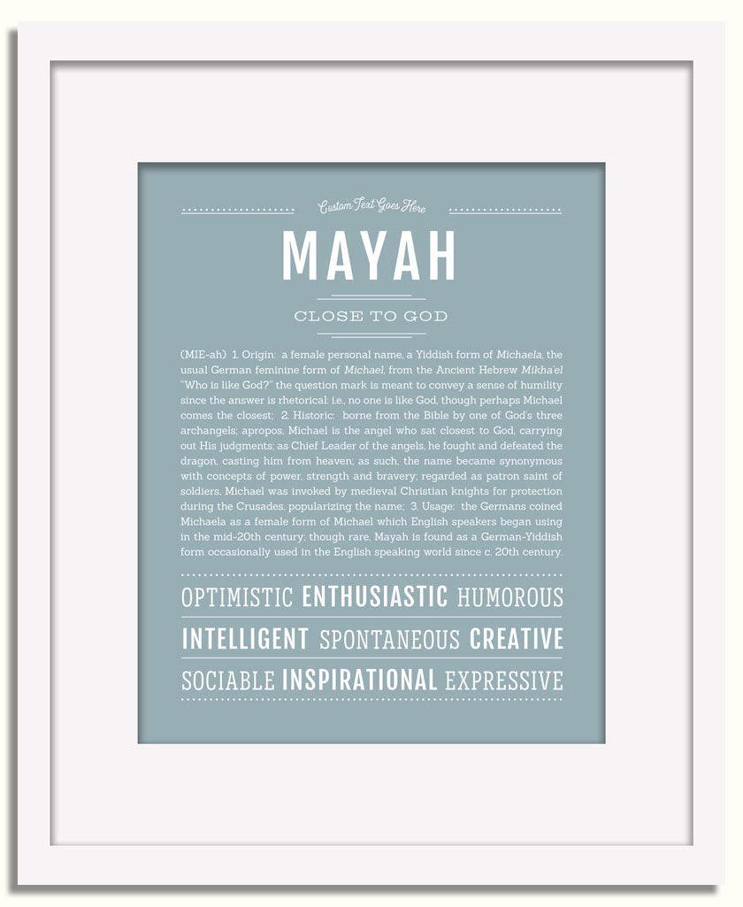 Frame Options | Powder Blue | White Frame, Matted